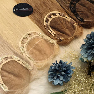 Venta caliente 2025 Topper Handtied 100% Cabello humano crudo Cutícula completa Alta calidad Virgen Recto Yaki Extensiones de cabello Accesorios - Product Image 1