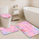 Custom Printed Carpet <b>Bathroom</b> Rug <b>Set</b> for <b>Bathroom</b> Non-Slip Shower Curtain Bath <b>Mat</b> - Product Image 5