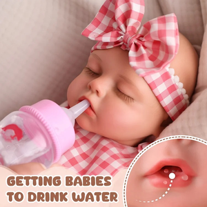 Muñeca Bebé Reborn Babeside Lucy <span class=keywords><strong>de</strong></span> 16 y 12 Pulgadas, <span class=keywords><strong>de</strong></span> <span class=keywords><strong>Silicona</strong></span> Completa, Realista, Hecha a Mano, que Orina Después <span class=keywords><strong>de</strong></span> Beber Agua y Duerme - Product Image 4