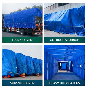 Bâche en PE laminé robuste et imperméable, résistante aux UV, pour couverture extérieure, protection de marchandises, agriculture, stockage et découpe - Product Image 2