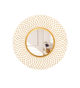 Miroir mural en métal doré décoratif fantaisie pour la maison, miroir mural décoratif artisanal, miroir mural de luxe à prix avantageux. - Product Image 4