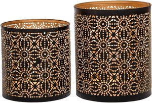 Bougeoirs votifs en fer pour la décoration de table de salon à la maison en couleur et taille personnalisées lot de 2 - Product Image 4