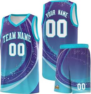 Personnalisé Personnalisable Pas Cher 100% Polyester Personnalisé Numérique Basketball Jersey Sublimation Sport Équipe Ensemble Basketball Uniforme - Product Image 1