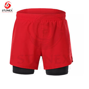 Vente en gros de shorts de course personnalisés pour hommes shorts de sport d'entraînement noirs à séchage rapide avec poches pour une course décontractée - Product Image 2