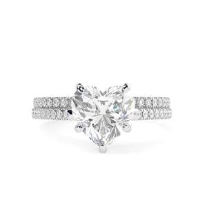 ชุด1.00สำหรับผู้หญิงชุดสำหรับเจ้าสาวประดับเพชรไร้สีตัดเป็นรูปหัวใจ - Product Image 2