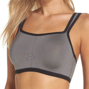 Soutien-gorge de sport respirant sur mesure pour femmes avec logo frontal, maintien élevé, compression, bretelles réglables et ajustement extensible - Product Image 2