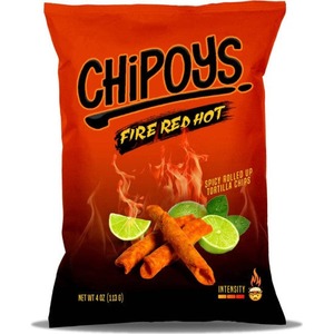 Chips de tortilla Chilie Limon Chipoys 4oz Chips de tortilla épicées Chipoys Fire Red Hot - Product Image 5