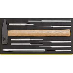 Juego de herramientas de martillos y cinceles Stahlwille TCS 102-108/10960/10 con incrustaciones - Product Image 1