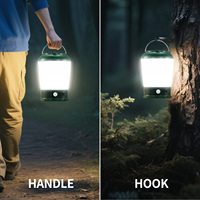 Lanterne de camping rechargeable d'extérieur en gros, lampe torche COB portable pour le camping, éclairage d'alimentation portable pour la randonnée, lumières de camping à prix réduit