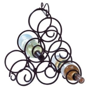 Minimalist Wrought Iron Metal Sustainable Vintage <b>Wine</b> <b>Rack</b> Black Finished Tabletop Organizer Home Dining Room Beverage Holder - Product Image 2