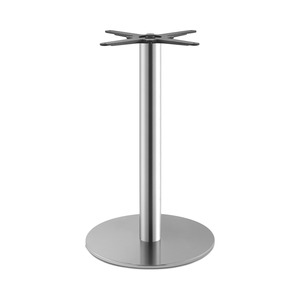 Round <b>Table</b> Base H73cm, Cast Iron Foot, Steel Column, Painted or Stainless Steel/Brass-Effect Finish, Restaurant Bar <b>Tables</b> - Product Image 2
