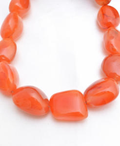Cuentas de Cornalina Natural Africana, Lisas y Pulimentadas, de 16 Pulgadas, Color Naranja, para la Elaboración de Joyería - Product Image 6
