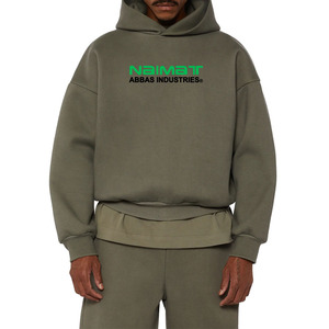 Personnalisez votre marque hiver surdimensionné sweats à capuche et pantalons évasés ensembles 220g français éponge survêtement/unisexe/survêtement/2 pièces ensembles - Product Image 2