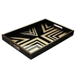 Beau plateau de service moderne en Mdf avec des motifs géométriques distinctifs adaptés aux maisons minimalistes et aux cuisines contemporaines - Product Image 3