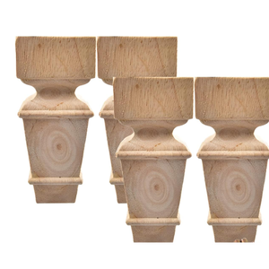 Mid-Century Modern Wooden Legs Straight Tapered for Sofa Dining <b>Table</b> Kitchen Cabinet <b>Chair</b> Furniture Wood <b>Table</b> Legs Nylon - Product Image 6