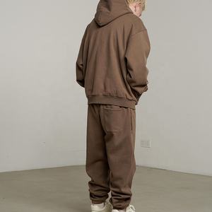 Venta al por mayor 100% algodón sudaderas con capucha de gran tamaño para los hombres de alta calidad logotipo personalizado bordado invierno Streetwear polar ODM sólido - Product Image 2