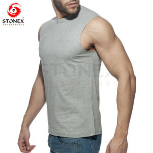 Débardeur en coton bon marché 2024 vêtements de sport pour hommes vente en gros de débardeur d'entraînement pour hommes débardeur de jogging pour hommes - Product Image 2