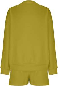 Logo personalizado hecho de fábrica 2 piezas 100% algodón polar conjuntos cortos de mujer invierno Casual Streetwear Sweat Shorts sudadera trajes - Product Image 4