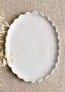 ถาดเซรามิกทรงรีสำหรับบ้านโรงแรมและร้านอาหารเครื่องครัวถาดเสิร์ฟผลไม้ช็อคโกแลตถาดเซรามิกสีขาวหรูหรา - Product Image 2