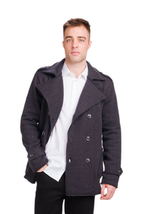 Chaqueta Gianni de Lana Merino Virgen Cruzada para Hombre Diseño Abotonado y Corte Crudo - Product Image 3