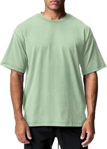 Chemises à manches courtes en coton de haute qualité pour hommes, hauts de sport, t-shirts, vêtements de sport surdimensionnés pour hommes, tailles S-XXL, fabriqués au Pakistan - Product Image 2