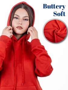 Sweats à capuche pour femmes grande taille bleu marine pulls à capuche esthétiques surdimensionnés couleur unie sweats à capuche surdimensionnés pour femmes - Product Image 4