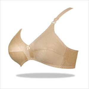 Soutien-gorge en nylon imprimé floral auto-motifé noir/marron/couleurs chair, tailles 32B-42B, pour usage quotidien - Product Image 2