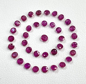 Fine Quality Natural Heated Burma <b>Ruby</b> Calibrated 2-3mm Round Cut Reddish Pink Color Loose Gemstones for Making Jewellery - Product Image 1