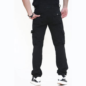 กางเกงขายาวผ้าแคนวาสบุขนแกะสำหรับผู้ชาย 100% ผ้าฝ้าย สไตล์สตรีทแวร์ มีสายรัด ทรงหลวม ใส่สบาย - Product Image 5