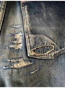 Fabriqué au Pakistan Lotfeel OEM Personnalisé Denim de haute qualité déchiré Coupe ajustée Homme Coton Lavage intensif Denim japonais Selvedge - Product Image 5