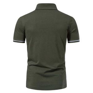 Polos con logotipo personalizado a precio de fábrica, camiseta Polo informal de estilo de golf de talla grande con cremallera de cuarto para ropa de hombre, camiseta Polo sólida - Product Image 6
