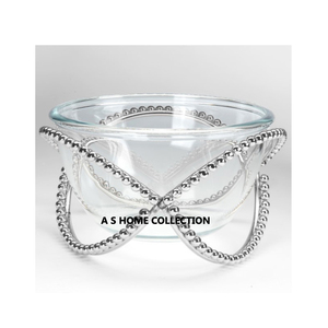 Bol blanc en métal avec poignée en forme de corde Bol de service décoratif de forme ovale Bol exclusif de qualité supérieure - Product Image 6