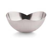 Klassieke ecovriendelijke zilveren roestvrijstalen metalen hartvormige 100ml keukensaladekom voor het serveren van fruit, noten en droge voedingsmiddelen