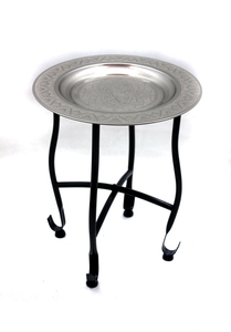 โต๊ะเหล็กด้านข้างแบบโบราณโต๊ะกาแฟชุบทองเหลืองสำหรับห้องนอนและห้องนั่งเล่นเฟอร์นิเจอร์ทำด้วยมือปรับแต่งเอง - Product Image 6