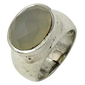 Bague en argent 925 avec pierre précieuse en calcédoine pour femmes, fabrication artisanale, délicate, élégante, bijoux fins, plaqué rhodium - Product Image 3