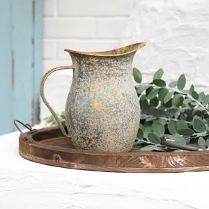 Jarrón de mesa de hierro negro Vintage de primera calidad, jarrón especial con recubrimiento de polvo negro antiguo para decoración de hogar/boda, jarrones de Metal Premium - Product Image 3