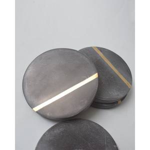 Sous-verres en marbre hexagonal noir avec incrustation de laiton sublimation naturelle et incrustation de métal sous-verres à thé en pierre de marbre personnalisés en gros - Product Image 3