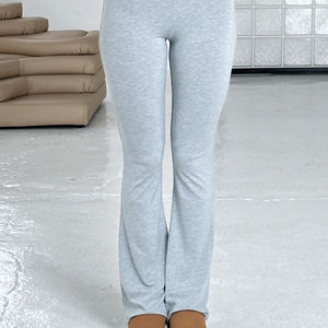 Pantalones Rectos Holgados para Mujer, Estilo Casual, Tejido Sólido, Cintura Alta, Pantalones Casuales Acampanados en 2026 - Product Image 3