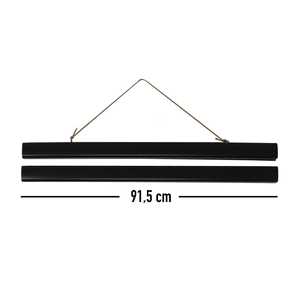 Tiras Magnéticas Negras de Plástico para Pósteres de 91.5 cm, Diseño Minimalista para Uso en Paredes - Product Image 2