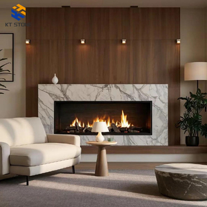 3D-gegraveerde marmeren schouw met modern design, luxe handgesneden lila marmeren schouw voor binnenhuisdecoratie - Product Image 6