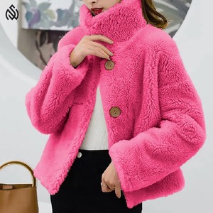 Fabricante personalizado al por mayor de moda de lana con cremallera chaquetas de mujer con estilo transpirable Sherpa chaquetas de lana - Product Image 5