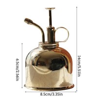 Brumisateur végétal en laiton poli de qualité supérieure avec pompe de style vintage parfait pour la décoration de table de jardinage d'intérieur et la collection de cadeaux
