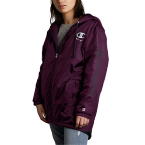 เสื้อแจ็คเก็ต Champion รุ่นผู้หญิง สีม่วง ไซส์ XX-Large แบบมีฮู้ด บุขนแกะ กันลม พร้อมปักโลโก้ตามสั่ง สำหรับฤดูใบไม้ร่วง - Product Image 1