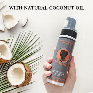 Marque privée Hommes Produits Coiffants Huile de Coco <span class=keywords><strong>Mousse</strong></span> Moussante <span class=keywords><strong>Anti</strong></span>-Frisottis Tenue Forte <span class=keywords><strong>Mousse</strong></span> Coiffante Pour Cheveux Bouclés - Product Image 3