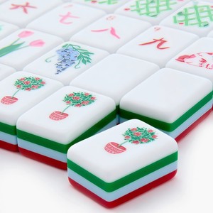 Mahjong americano de acrílico de 4 capas, color rojo intenso, 160 fichas, nuevo, superventas transfronterizo - Product Image 4