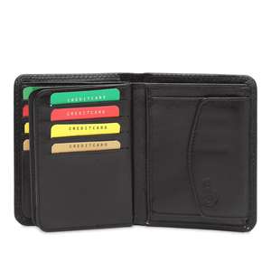 Nuevo diseño logotipo personalizado RFID bloqueo piel de vaca cuero de grano completo regalo billetera Crazy Horse hombre billetera de cuero genuino - Product Image 2