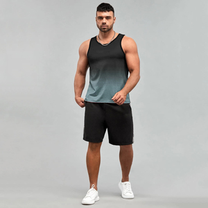 Camisetas sin mangas de entrenamiento de gimnasio para hombres de alta calidad, estilo informal de punto ajustado transpirable para correr, Fitness, lado abierto en blanco, nuevo - Product Image 6