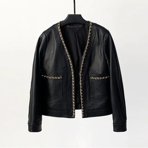 Veste en cuir femmes 2025 veste de base manteau femme hiver moto veste PU cuir fermeture éclair vêtements d'extérieur - Product Image 1