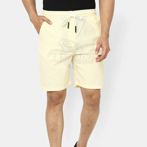 กางเกงขาสั้นผู้ชายสไตล์ใหม่สั่งตัดได้ ผ้าฝ้าย 100% สีพื้นลำลอง ระบายอากาศ แห้งเร็ว เอวยางยืด ผลิตในปากีสถาน - Product Image 2