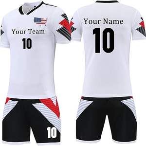 Maillot de football personnalisé en gros 100 % polyester, ensemble de vêtements de football uni, maillot de football d'entraînement à séchage rapide pour hommes - Product Image 1